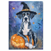 Great Dane Dog Canvas Wall Art for Pet Lover Gift for Fall Seasonal Home Living Room Decoration for Halloween